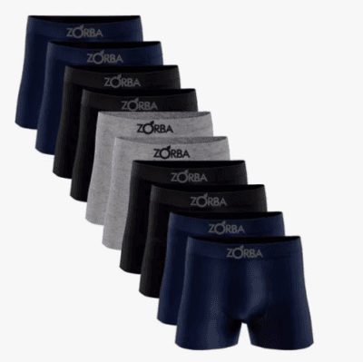 Kit 10 Cueca Boxer Zorba 781 Original Em Algodão Sem Costura